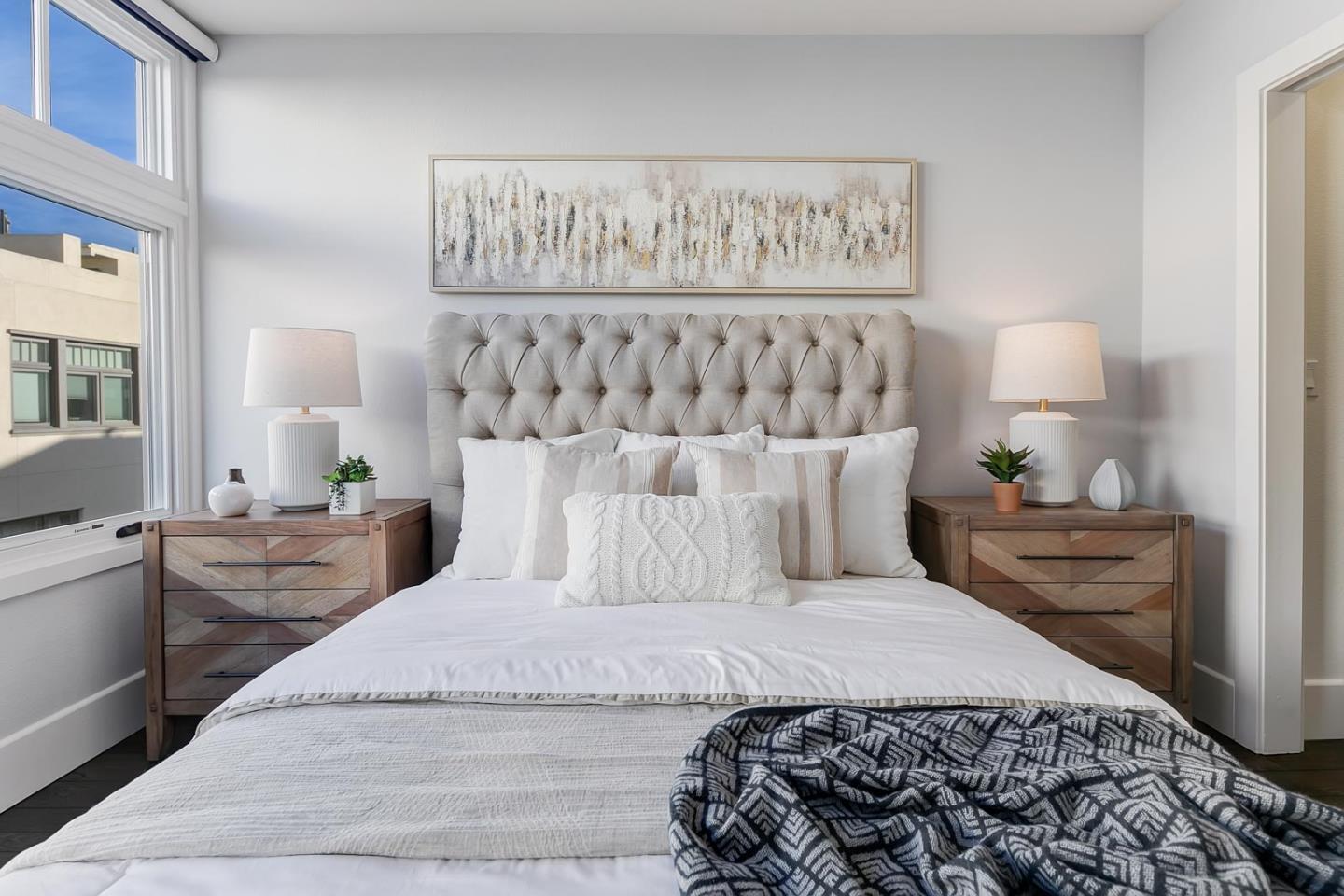 534 Fierro Loop Campbell, CA 95008 - Photo 26 of 55 a bedroom with a bed and a night stand