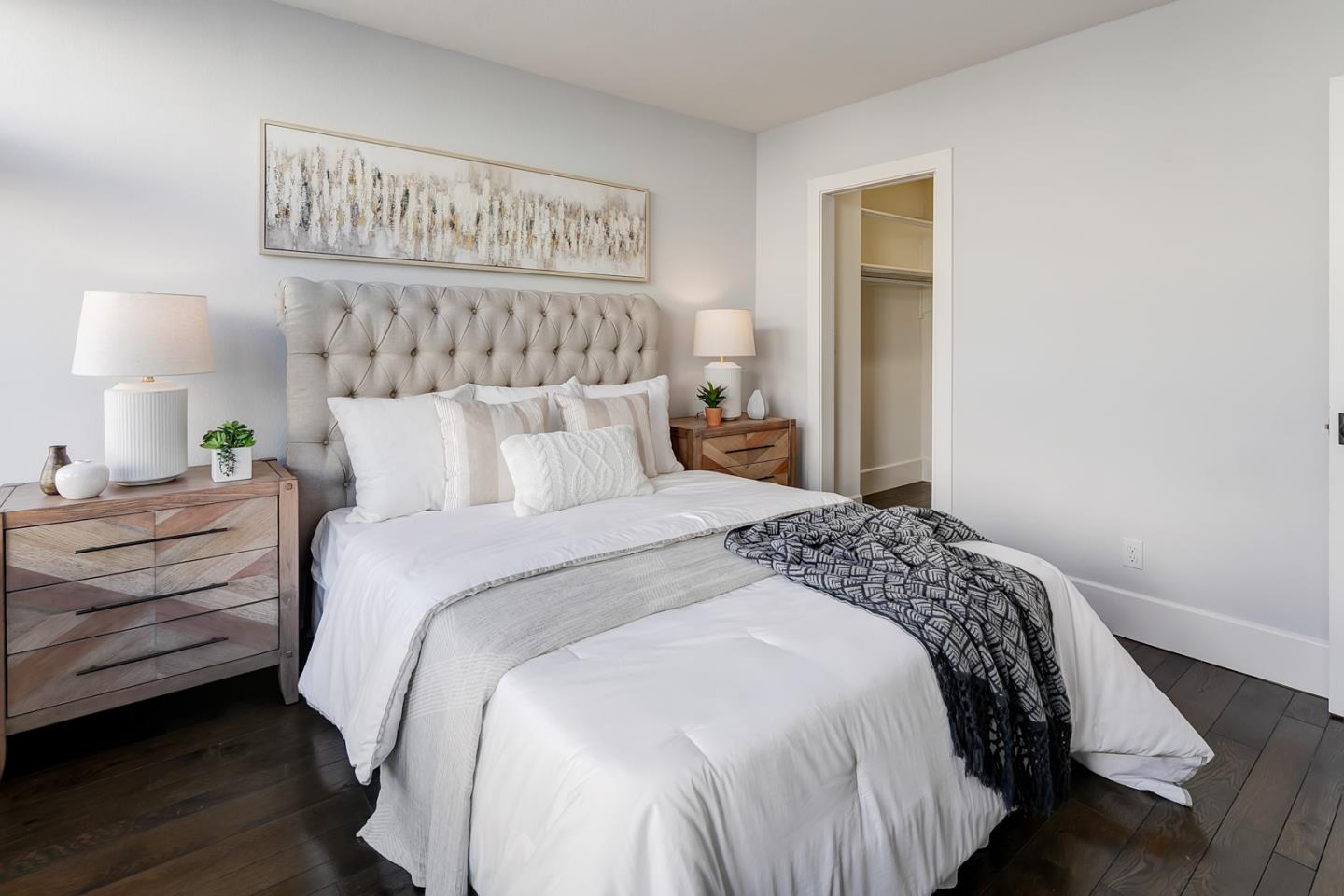 534 Fierro Loop Campbell, CA 95008 - Photo 28 of 55 a bedroom with a bed and a night stand