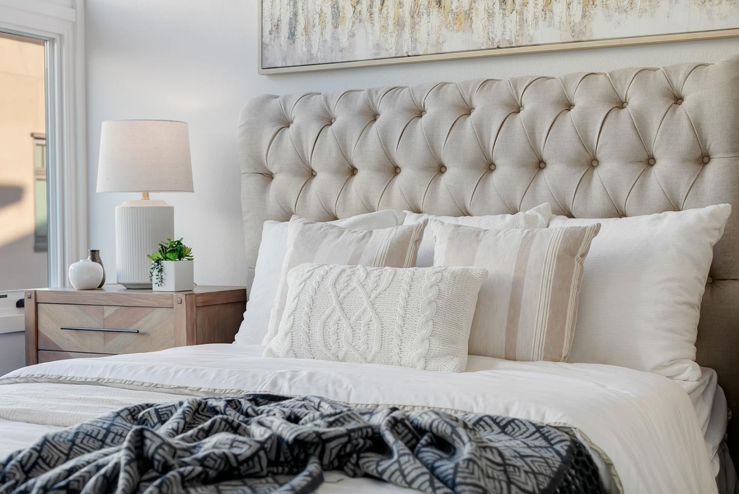 534 Fierro Loop Campbell, CA 95008 - Photo 29 of 55 a bedroom with a bed and a lamp