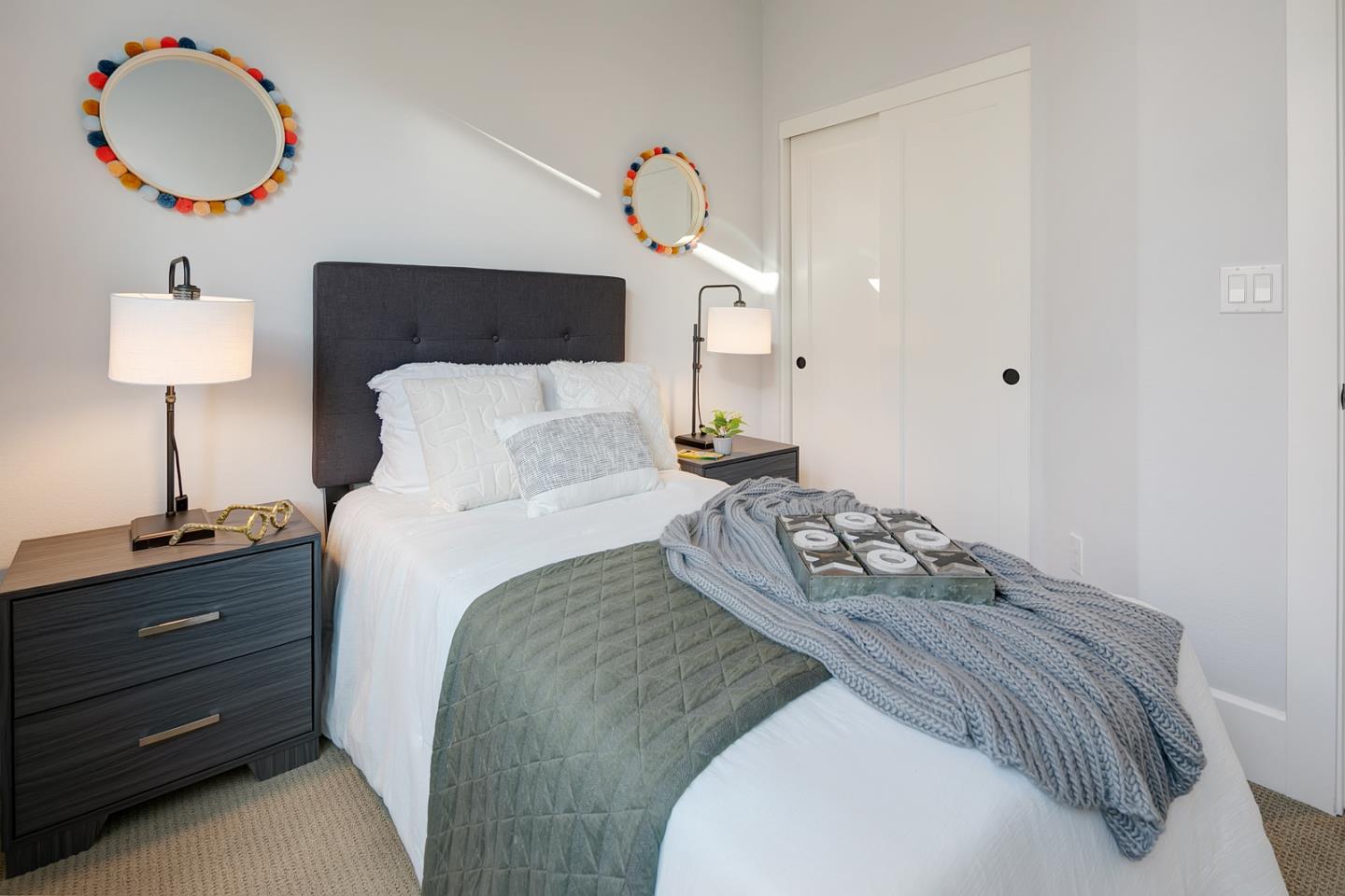 534 Fierro Loop Campbell, CA 95008 - Photo 39 of 55 a bedroom with a bed and a lamp