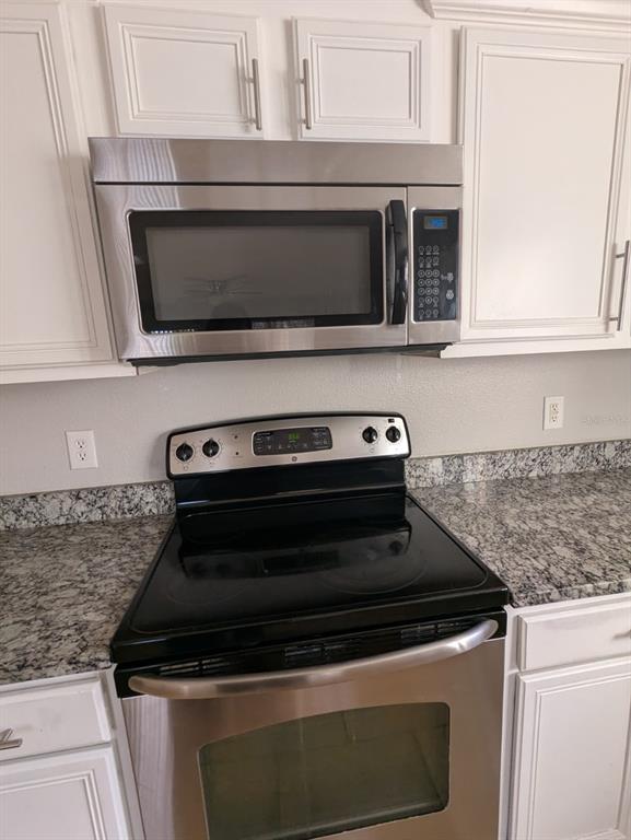 1538 Algonkin Loop Orlando, FL 32828 - Photo 24 of 48 a kitchen with granite countertop a stove and a microwave