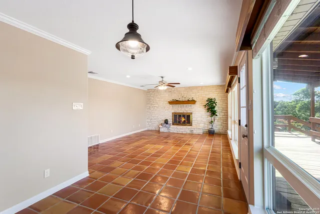 a view of a livingroom with a chandelier