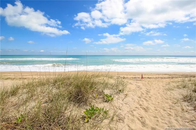 a view of an ocean and beach