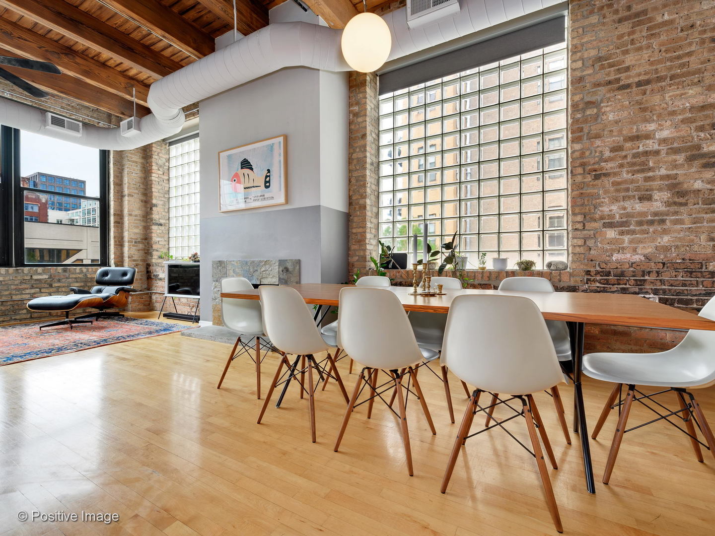 11 North Green Street, Unit 3CD Chicago, IL 60607 - Photo 23 of 40 a view of a dining room with furniture window and outside view