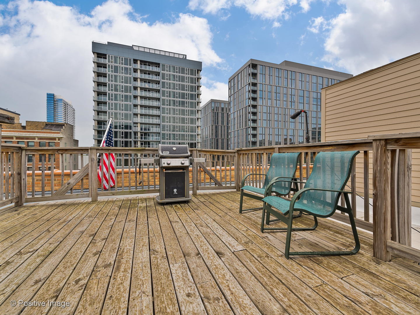 11 North Green Street, Unit 3CD Chicago, IL 60607 - Photo 36 of 40 a view of terrace with seating space and wooden floor
