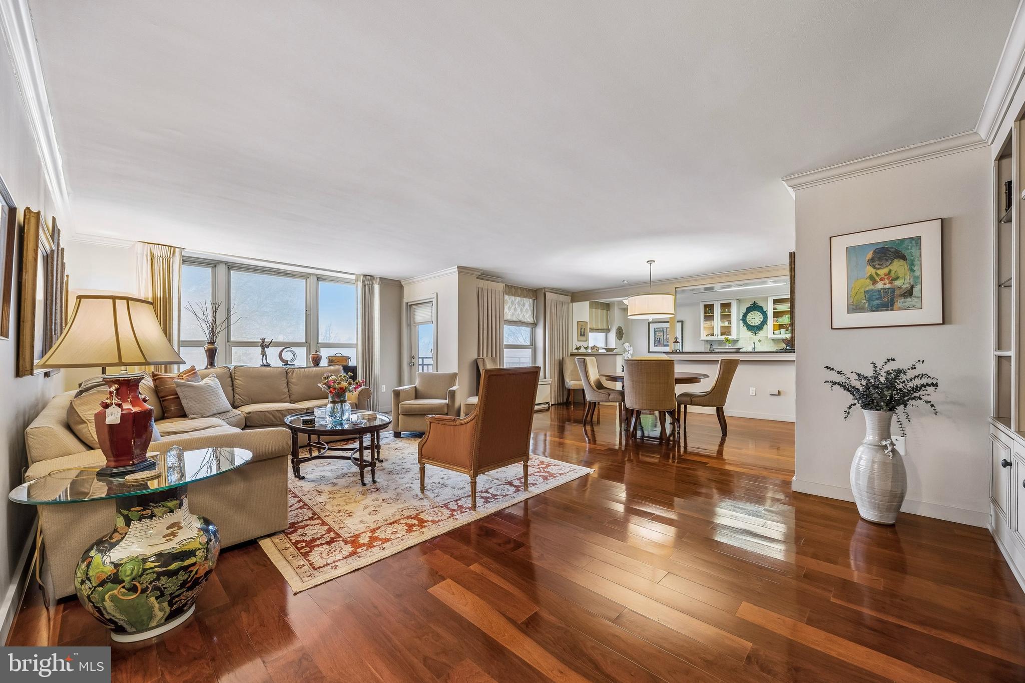 41 Conshohocken State Road, Unit 603 Bala Cynwyd, PA 19004 - Photo 4 of 25 Open Living Room and Dining Room