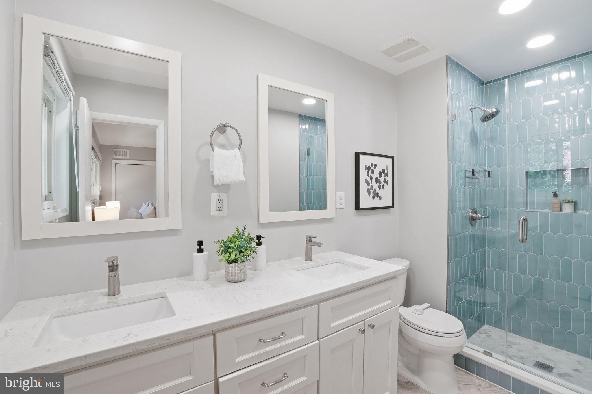 912 Burnt Crest Lane Silver Spring, MD 20903 - Photo 12 of 24 Renovated Primary Bathroom