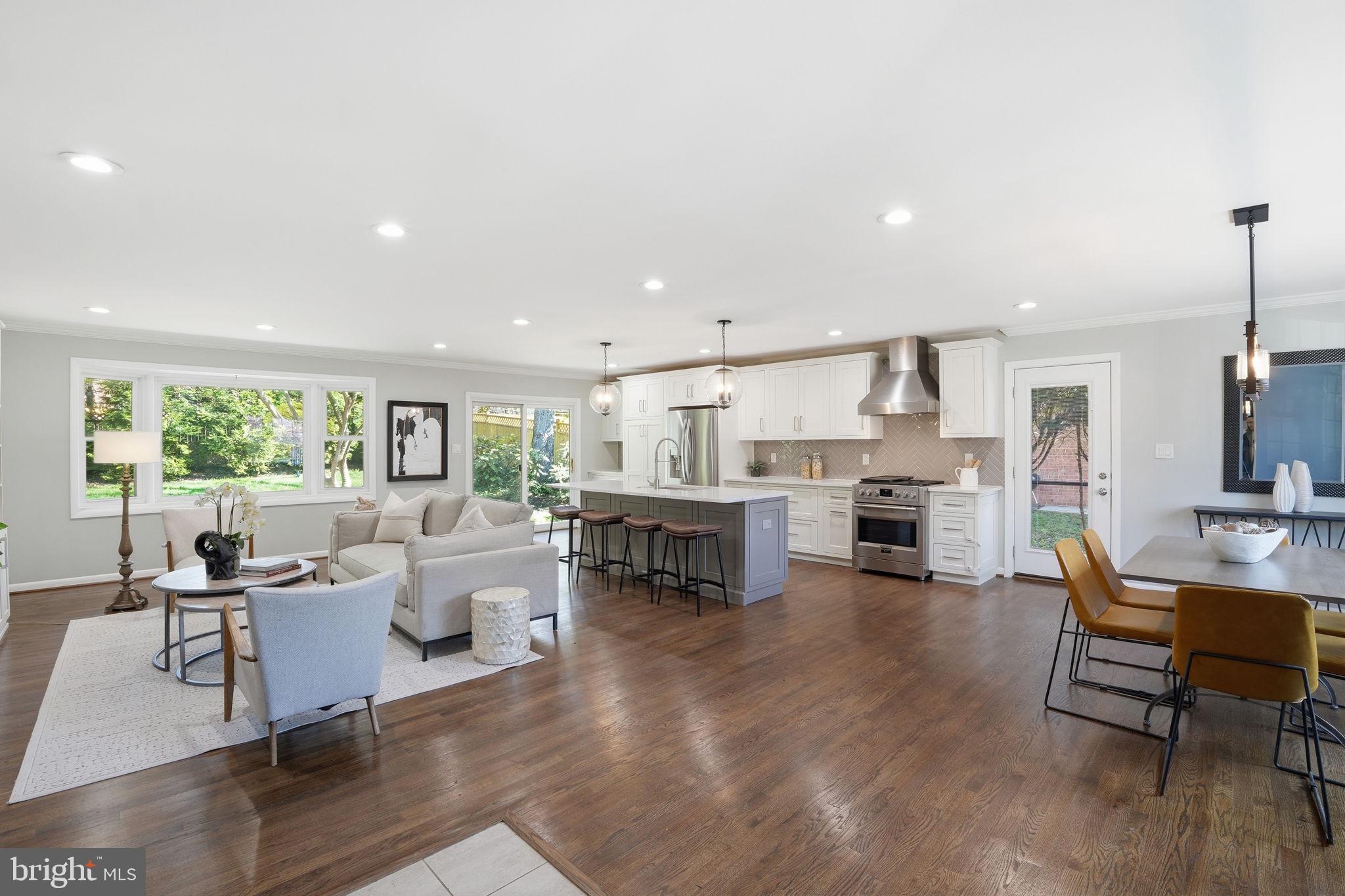 912 Burnt Crest Lane Silver Spring, MD 20903 - Photo 3 of 24 Open Concept Kitchen and Family Room