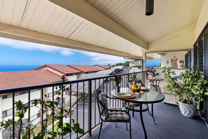 79-7199 Kona Coffee Villas, Unit 315 Holualoa, HI 96725 - Photo 8 of 28 a balcony view with a seating space