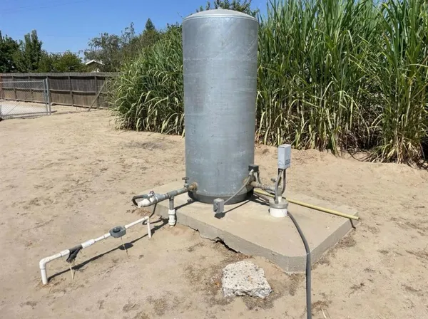 a swimming pool with a yard