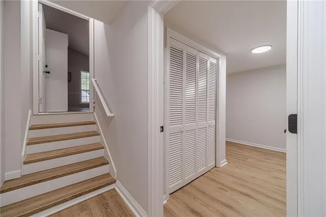 a view of small space with empty racks