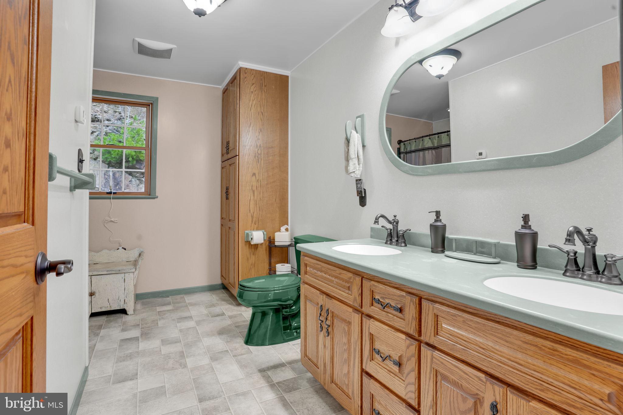 7848 Rte 104 Mount Pleasant Mills, PA 17853 - Photo 26 of 54 a spacious bathroom with a granite countertop sink mirror and a toilet