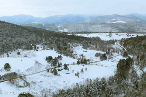 a view of a lake with a mountain