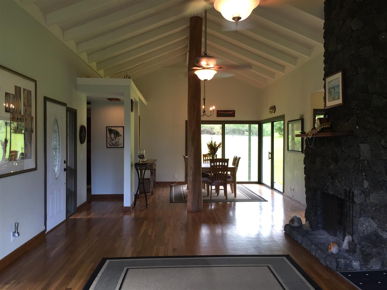 60 Kalo Road, Unit 19 Hana, HI 96713 - Photo 18 of 30 a view of dining room with furniture window and wooden floor