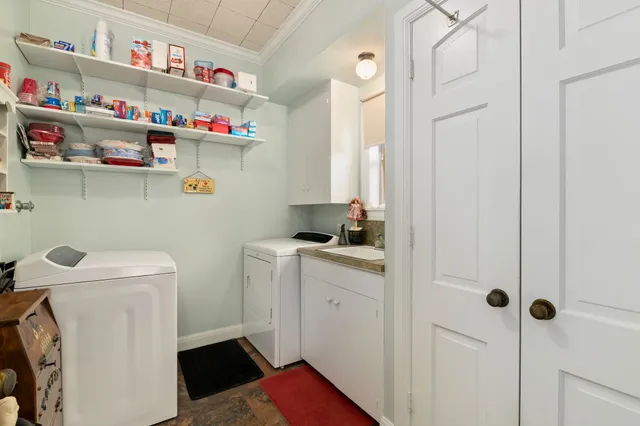 a room with storage and utility