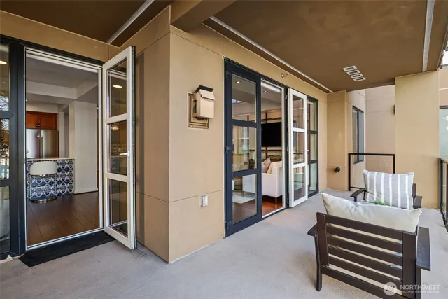 a view of outdoor space with garden