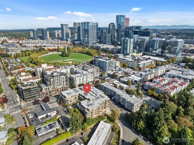 a view of a terrace with skyline