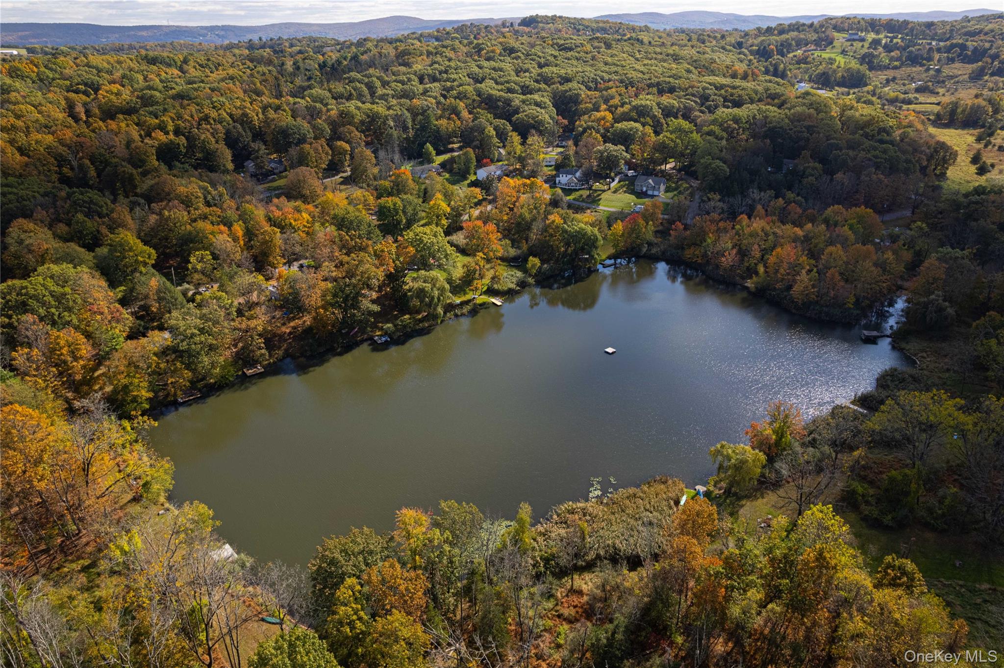 29 West Lake Road Warwick, NY 10990 - Photo 35 of 35 an aerial view of lake and residential houses with outdoor space