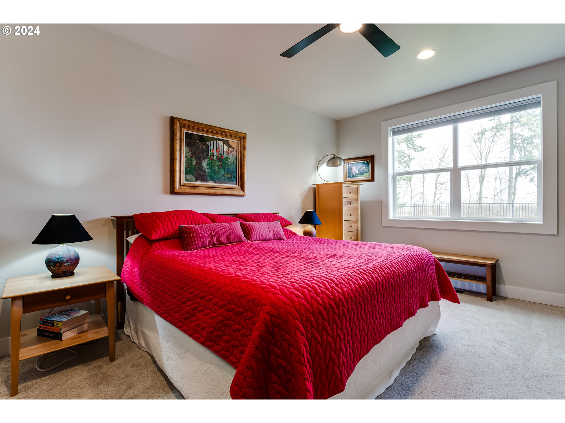 1876 John Day Drive Eugene, OR 97408 - Photo 15 of 43 a bedroom with a bed and a large window
