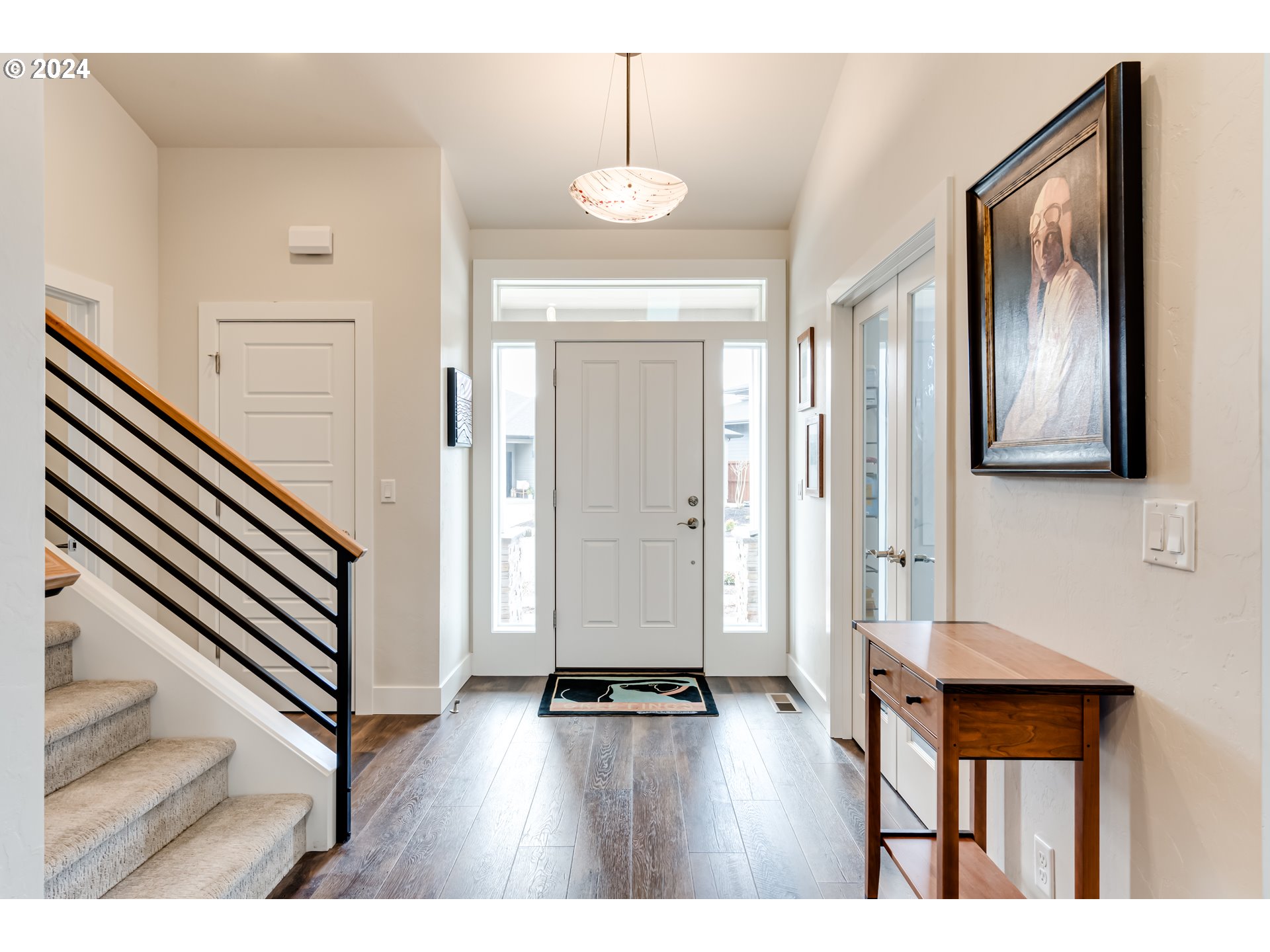 1876 John Day Drive Eugene, OR 97408 - Photo 3 of 43 a view interior of a house with wooden floor and stairs