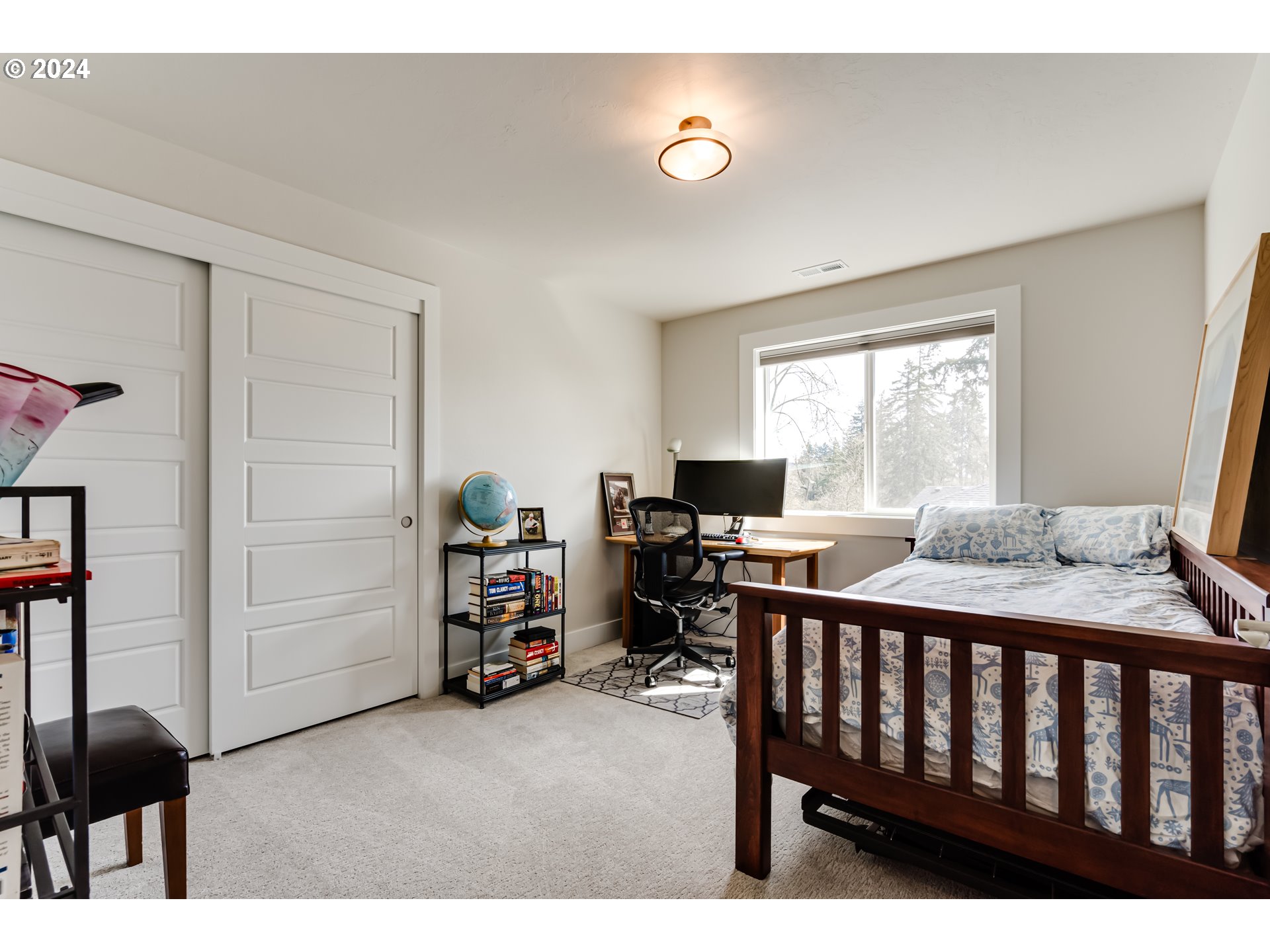 1876 John Day Drive Eugene, OR 97408 - Photo 33 of 43 a bedroom with furniture and a window