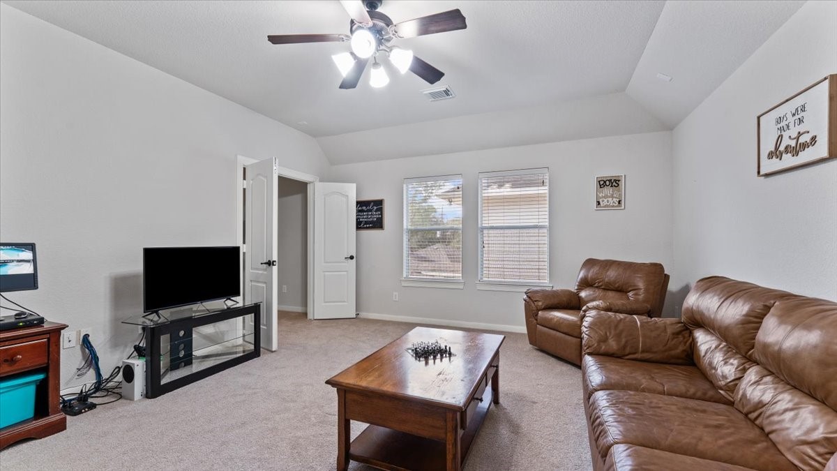 6003 Tarra Firma Drive Spring, TX 77379 - Photo 29 of 43 This massive game room offers endless possibilities for fun and relaxation. Whether you envision a premier home cinema, a billiards lounge, or a high-tech gaming suite, this expansive space is ready to host your next movie night or big game celebration.