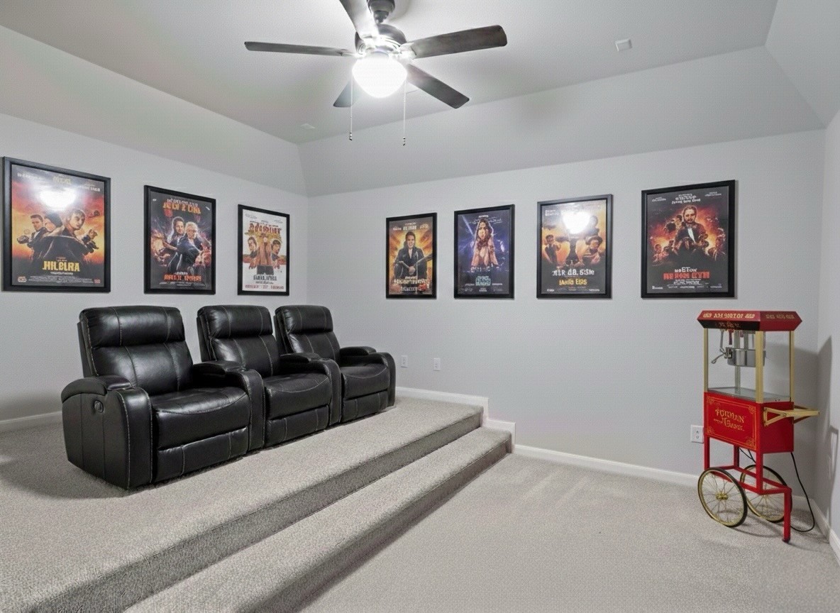 6003 Tarra Firma Drive Spring, TX 77379 - Photo 32 of 43 Dedicated cinema-style media room upstairs, pre-wired and optimized for the ultimate movie night.