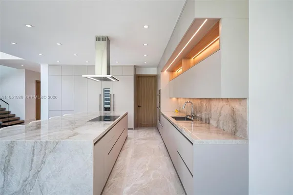 a view of a hallway with closet