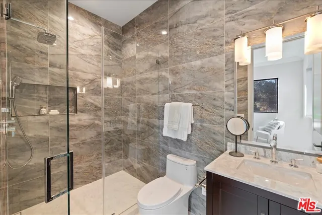 a view of a swimming pool with an outdoor space