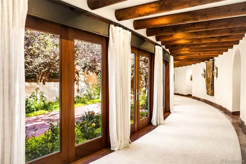 a view of a porch with a yard