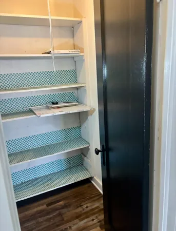 a close view of closet