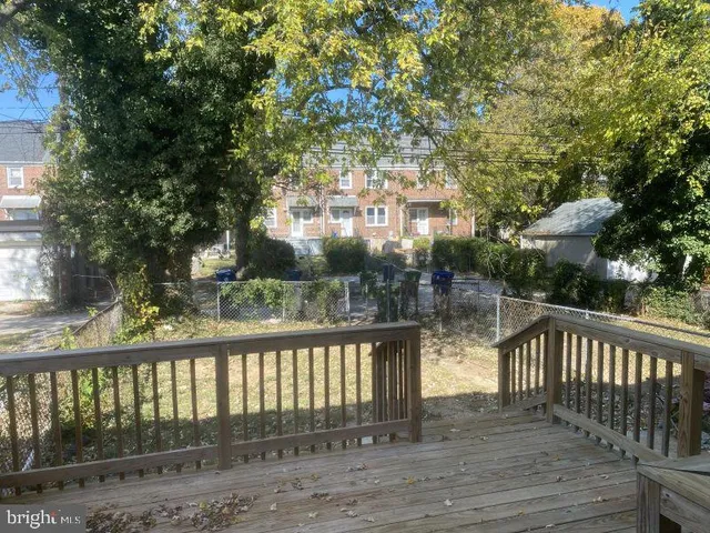 a view of wooden deck