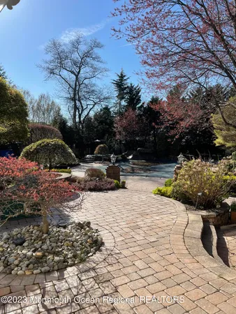 a view of swimming pool with a yard