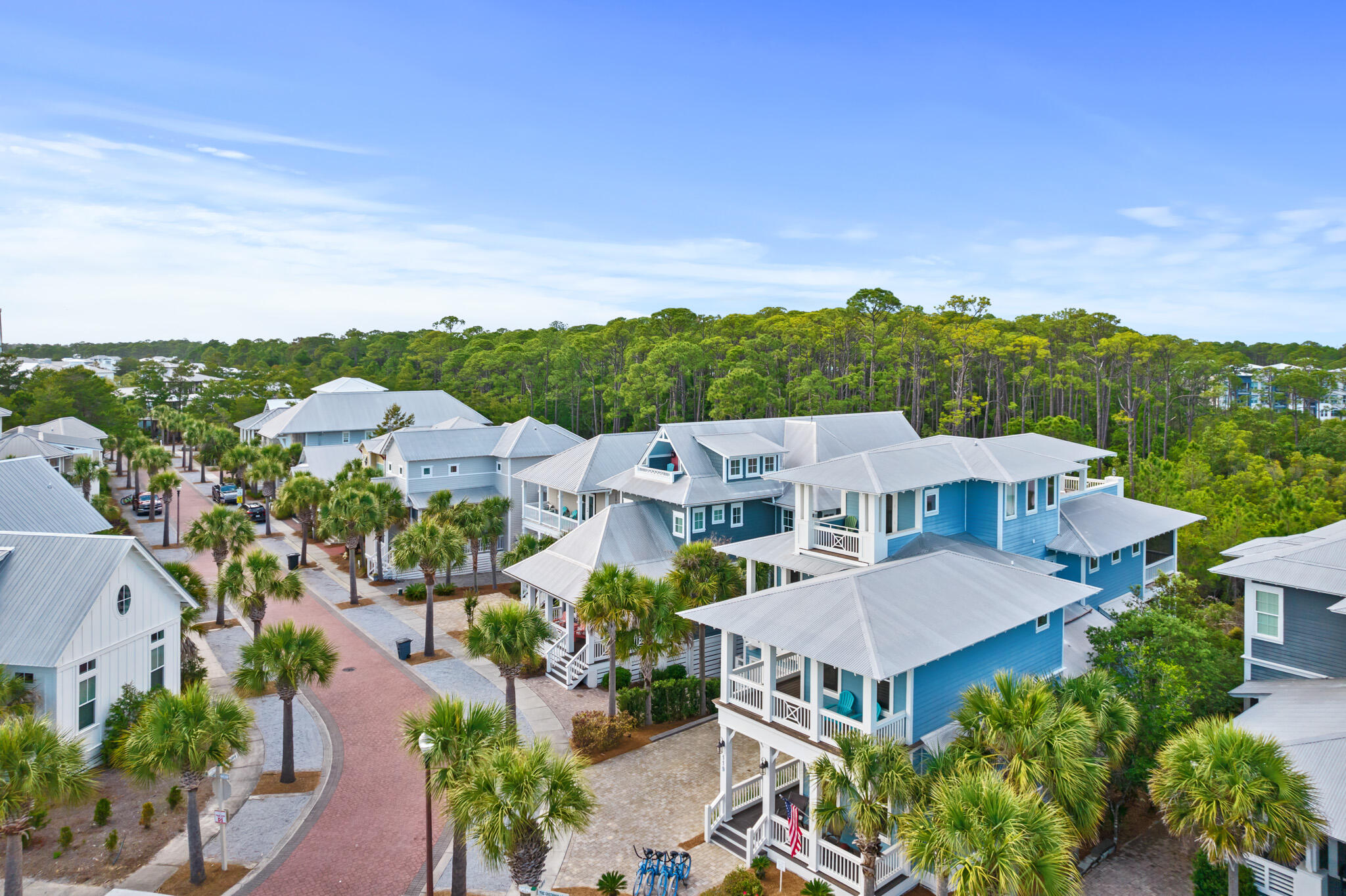 119 West Lifeguard Loop Inlet Beach Inlet Beach, FL 32461 - Photo 62 of 75 an aerial view of residential houses with outdoor space and trees