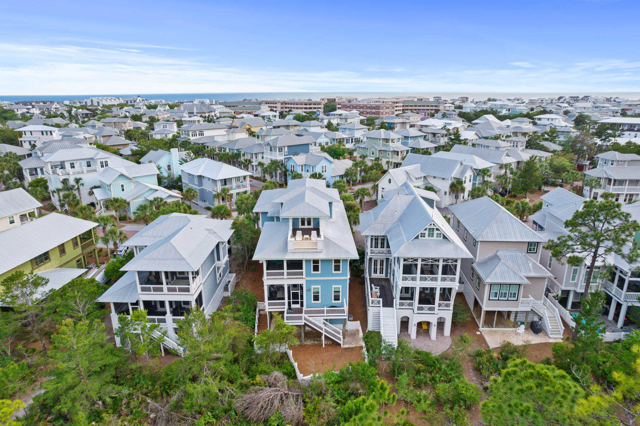119 West Lifeguard Loop Inlet Beach Inlet Beach, FL 32461 - Photo 63 of 75 an aerial view of a residential apartment building with a city view
