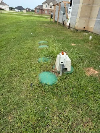 a view of a lake from a yard