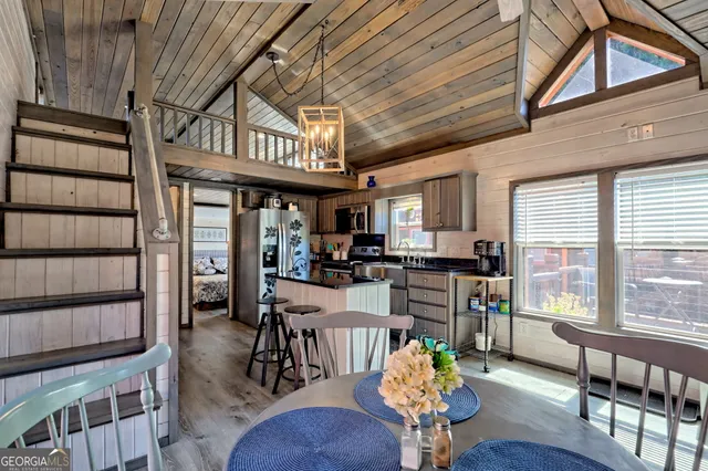 a bed room with a bed and a walk in closet