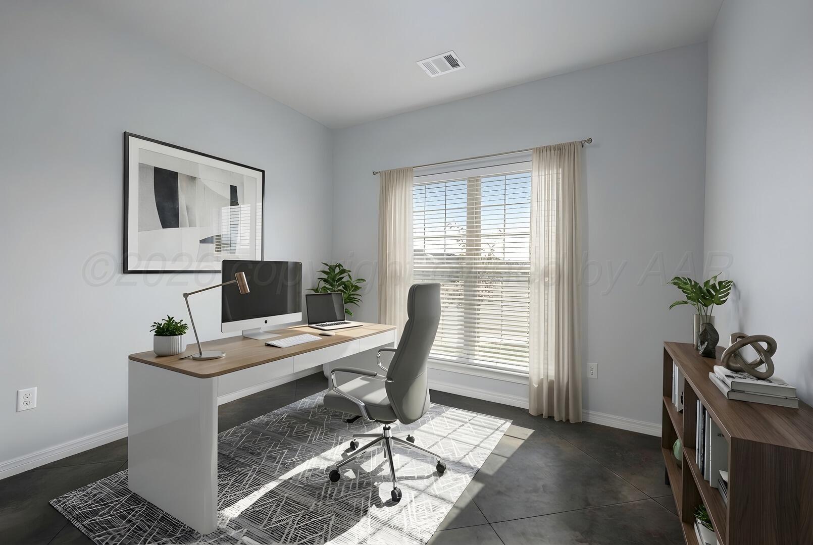 10311 Ruse Street Amarillo, TX 79118 - Photo 19 of 29 a view of a workspace with furniture and a window