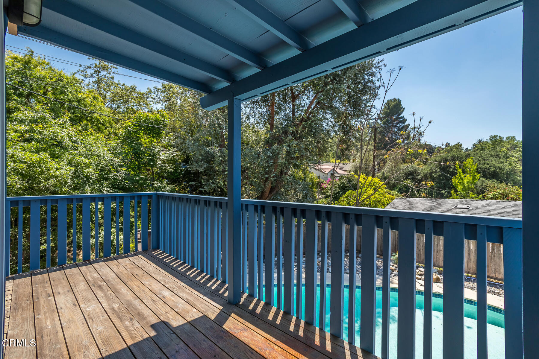 1338 Brixton Road Pasadena, CA 91105 - Photo 29 of 43 a balcony with wooden floor in outdoor space