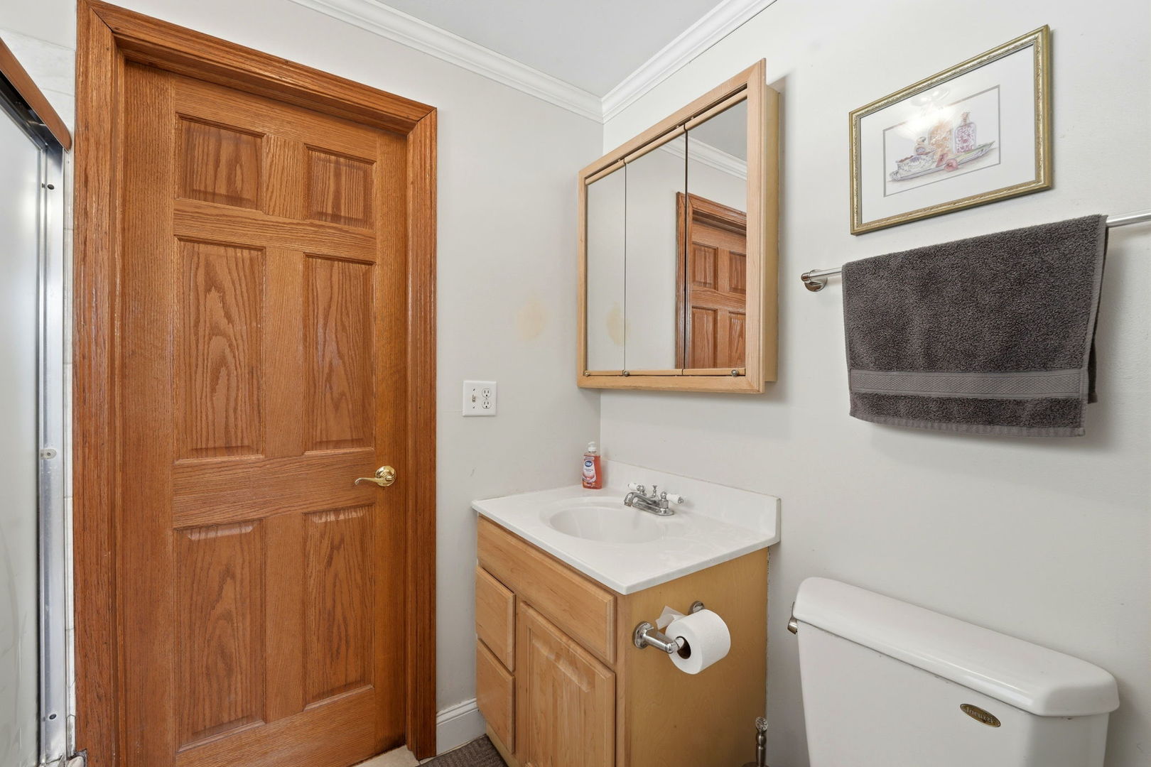 1317 North Cedar Lake Road Lake Villa, IL 60046 - Photo 16 of 25 a bathroom with a sink and a mirror