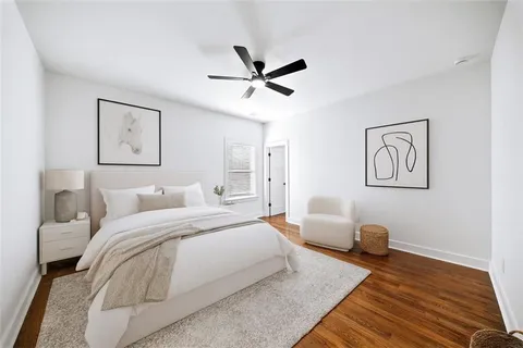 a view of a brick building with a outdoor space