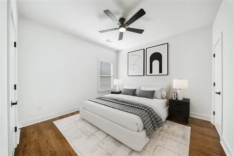 a view of a building with a street