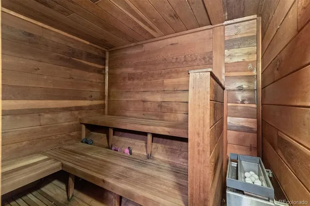 a view of wooden balcony