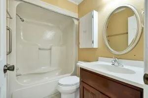 a view of backyard with kitchen