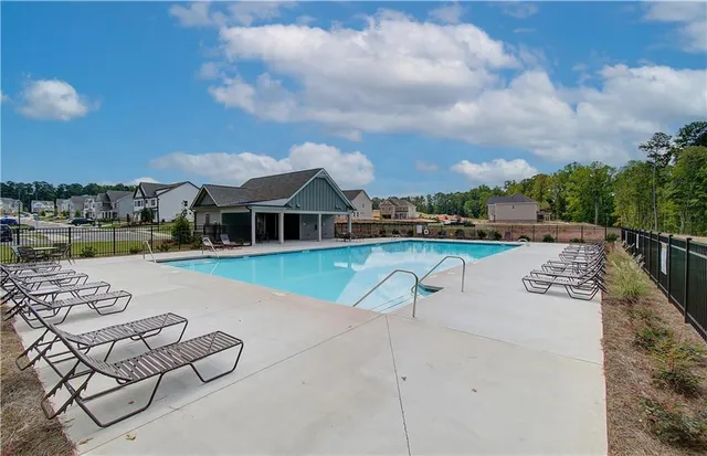a view of a terrace with a lounge chair