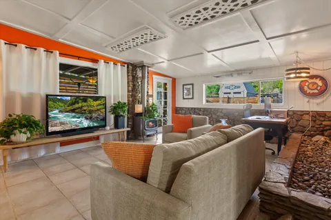 a view of an entryway with couch