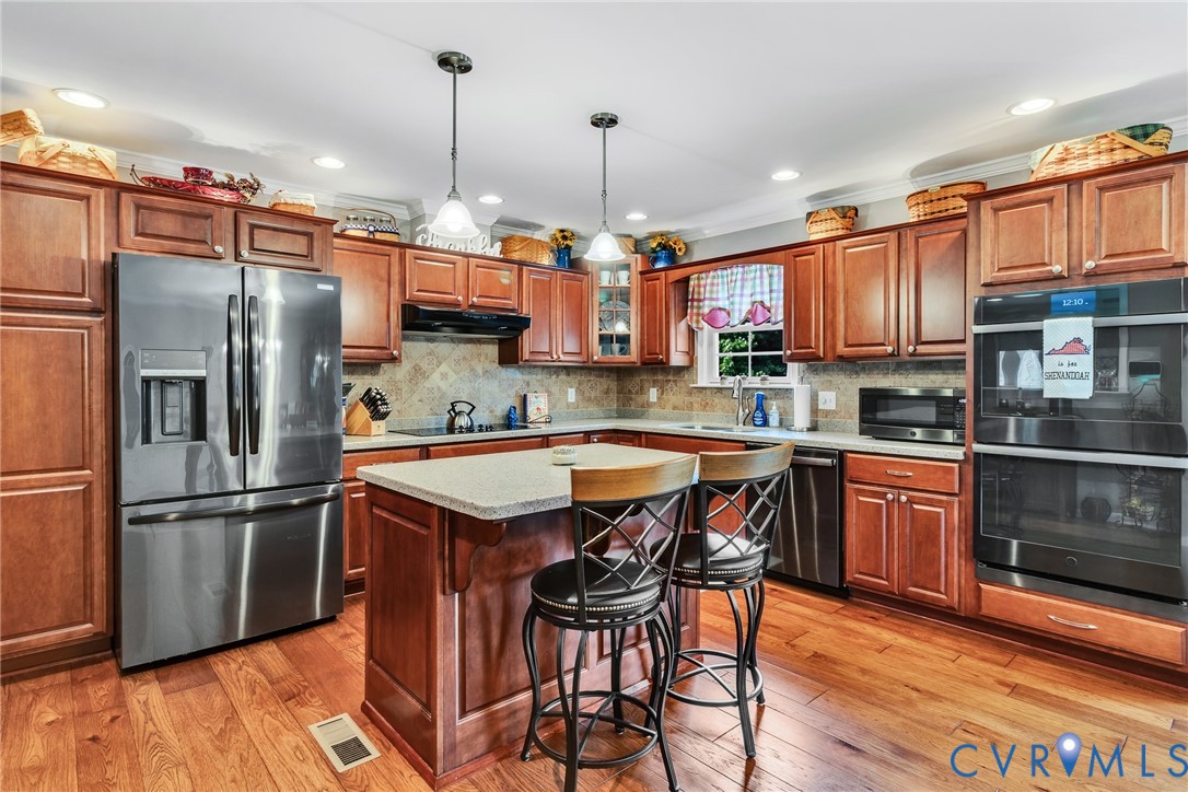 184 Crosshills Road Heathsville, VA 22473 - Photo 34 of 44 Kitchen featuring wood-finish flooring, recessed l