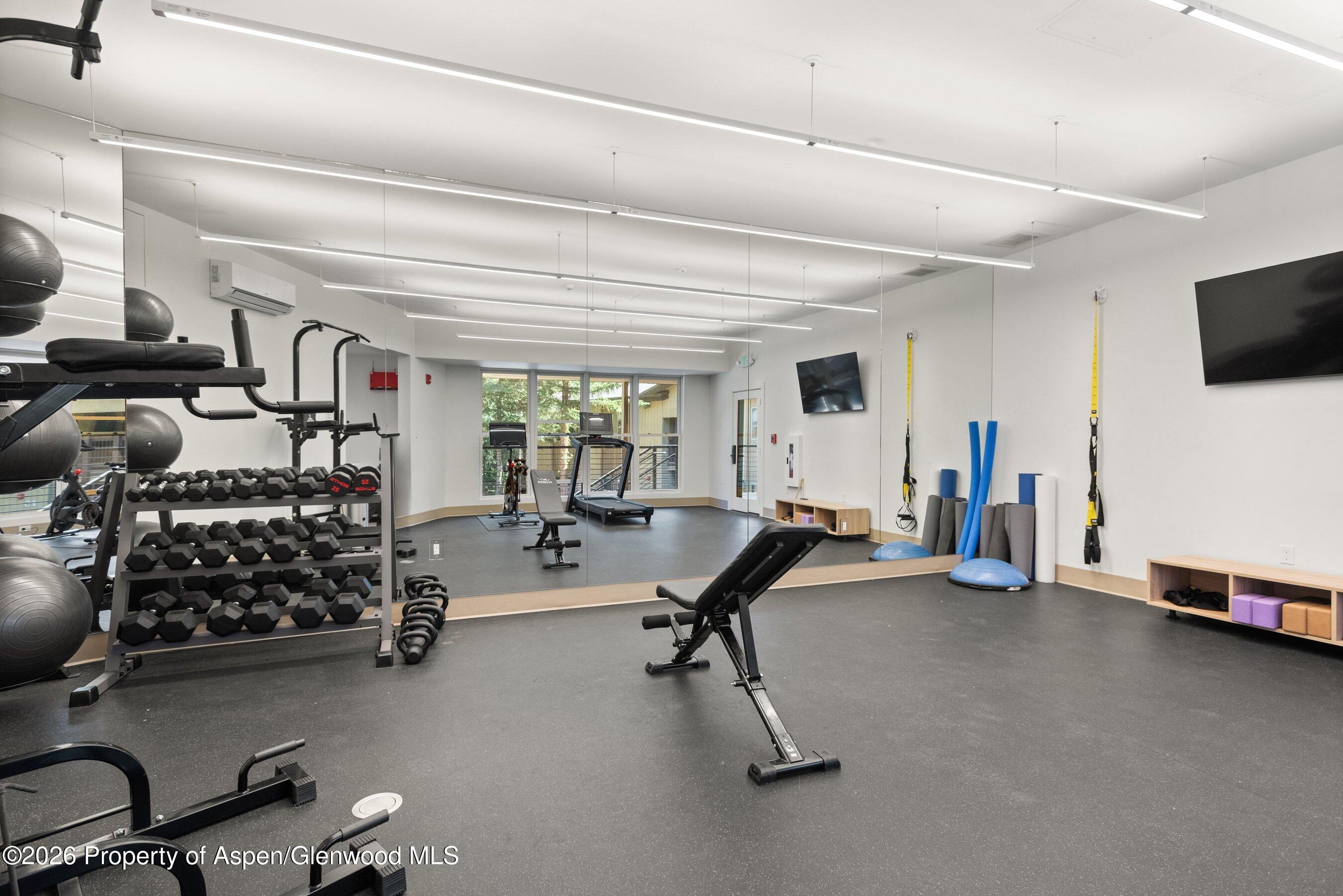 35 Upper Woodbridge Road, Unit 2A Snowmass Village, CO 81615 - Photo 33 of 34 a view of a room with gym equipment