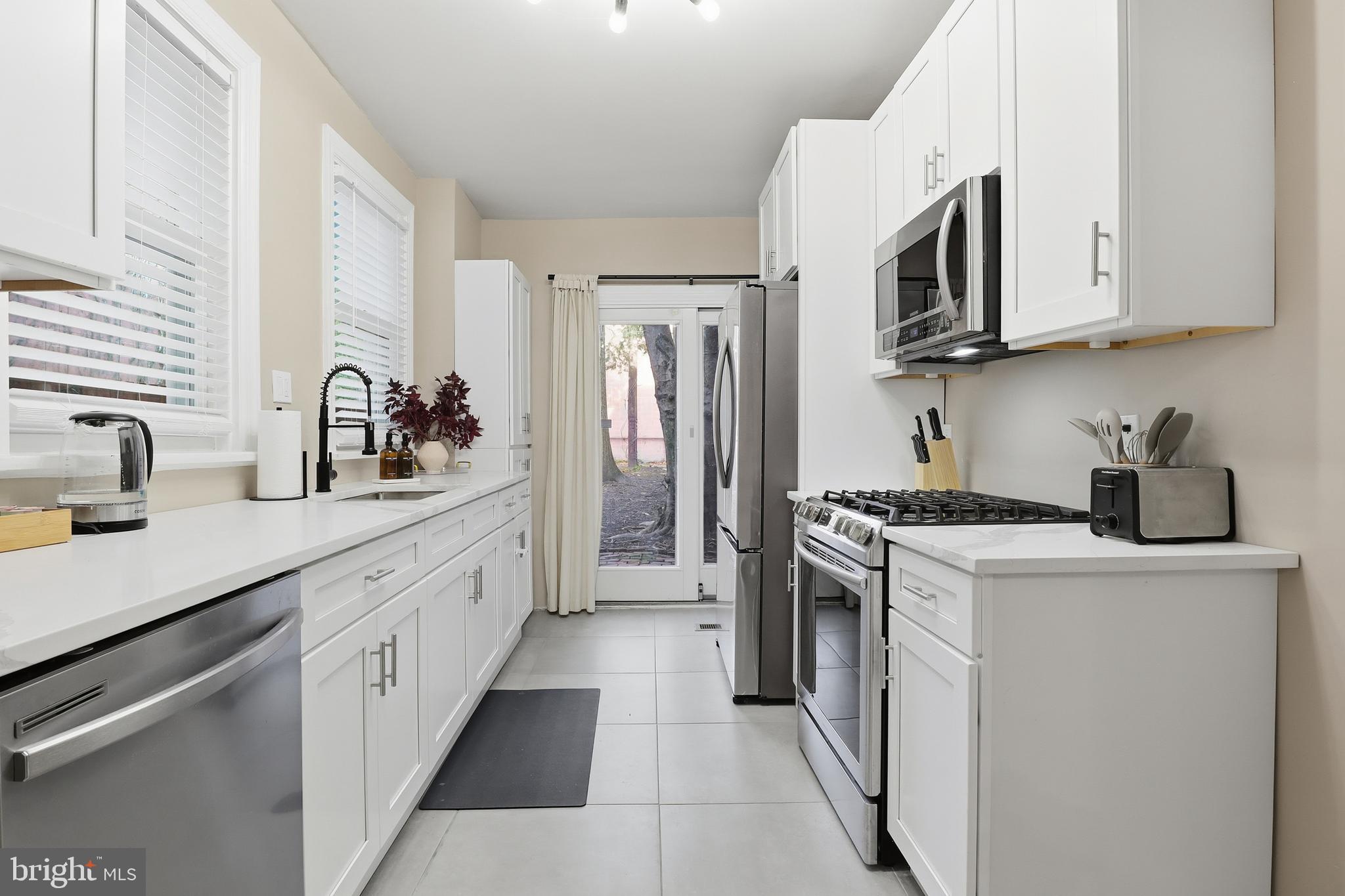 547 South Front Street Harrisburg, PA 17104 - Photo 11 of 33 a kitchen with stainless steel appliances granite countertop white cabinets a sink and a stove