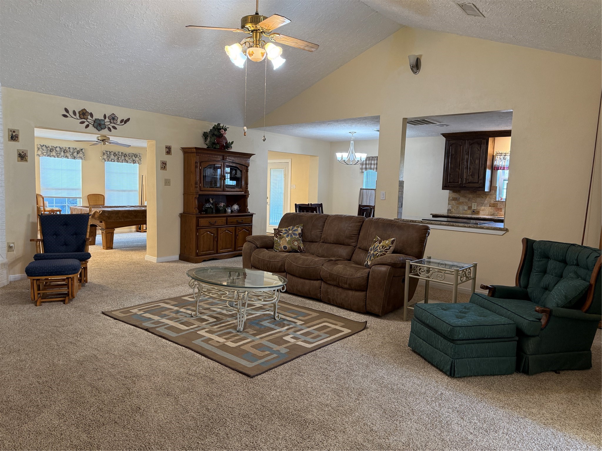 51 Oak Ridge Point Blank, TX 77364 - Photo 2 of 29 Entering the house, living room, kitchen/dining to the right.
